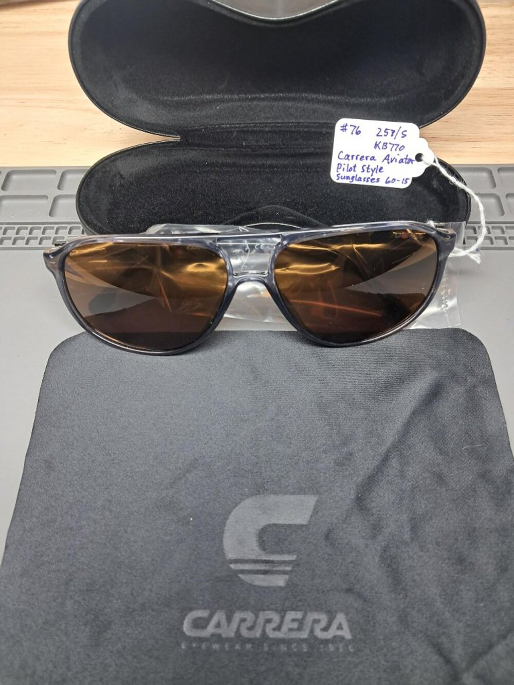 Carrera 257/S KB770 Aviator Sunglasses Grey 60-15 - NEW!!